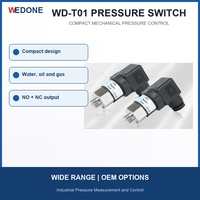 Interrupteur de pression mécanique industriel Wedone WD-T01, contacts NO NC, IP65, 24VDC, pour le contrôle des pompes, des compresseurs, de l'eau, de l'huile, du gaz et de l'air