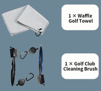 Kit de nettoyage pour le golf avec brosse, serviette et outil de réparation de divots, emballage personnalisé avec logo pour les amateurs de golf