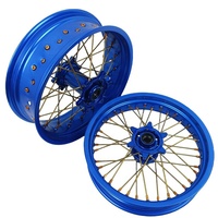 Ensemble de roues Supermoto CNC 7075-T6 anodisées de 17 pouces pour moto tout-terrain Surron YZ125 YZ250 YZ250F YZ450F, course hors route 125-450cc