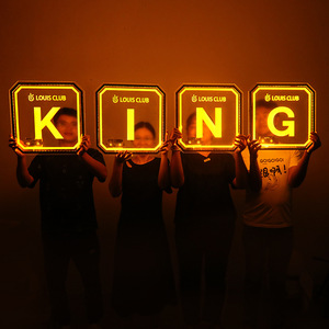 Luces Decorativas LED Cuadradas Iluminadas con Letras en Inglés, Transparentes, para KTV, Discoteca, Letreros para Brindis y Bebidas - Product Image 2