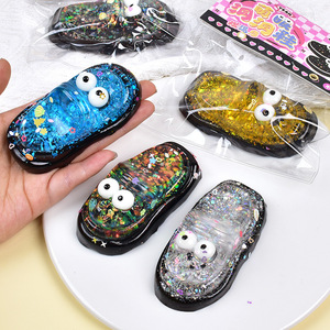 Cute Cartoon Shoe Squeeze <b>Toy</b> with Glitter Filling Soft Stress Relief <b>Desk</b> <b>Toy</b> for Kids Teens and Adults Fun Sensory Gift - Product Image 1