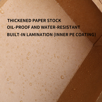 Boîte alimentaire jetable en papier kraft brun anti-graisse avec fenêtre unique, personnalisable en gros, pour salades à emporter, emballage OEM sans BPA