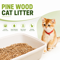 Litière pour chat en granulés de bois de pin biodégradable naturel, faible teneur en poussière, contrôle des odeurs, écologique, service OEM