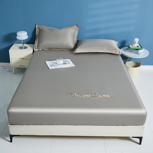 Nuovo Lenzuolo con Angoli in Seta Ghiacciata Lavata ad Acqua 100TC per Tutte le Stagioni, Tinta Unita, Serie Modern Dream Home, Singolo Personalizzabile - Collezione 2026 - Product Image 1