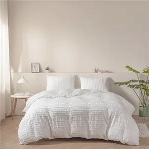stripe design cut flower color hotel quality microfiber bedding sets duvet cover set comforter set for retailers