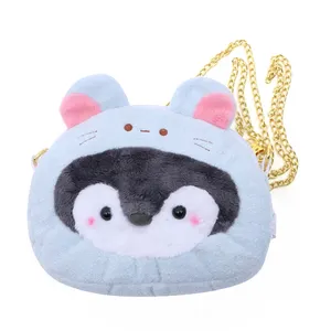 Customize Creative Cute Penguin Plush Bag Kawaii Animal Soft Plush Backpack Bag For Children Girl Gifts Penguin Plush Toy