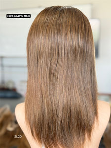 Cheveux timides livraison de nuit Pelucas De Cabello naturel brun sans colle HD suisse avant de lacet perruques 100% perruques de cheveux humains slaves - Product Image 4