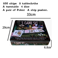 Kit de jeu de table personnalisé avec dés D&D et jetons de poker pour jeux de rôle et jeux de société de style casino