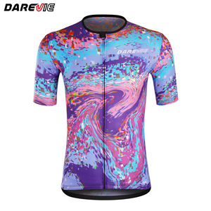 Vêtements de cyclisme Darevie, style néon, maillots de vélo pour hommes, manches courtes - Product Image 2