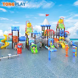 Plastik su kaydırağı açık oyun alanı su parkı çocuk tatil su yüzme havuzu sucul macera için popüler sürgülü