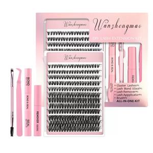 Kit d'extension de cils DIY personnalisé avec logo, effet mat, ultra-fin, en fibres synthétiques, pour pose à la main - Marque privée, noir mat intense - Product Image 5