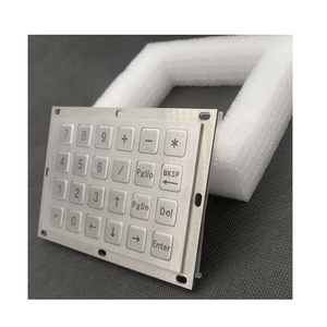 Thép Không Gỉ 24 Phím 6*4 Bố Trí Tùy Chỉnh Kim Loại Nút Bảng Điều Chỉnh Gắn Số Tự Phục Vụ <span class=keywords><strong>Kiosk</strong></span> Bàn Phím - Product Image 5