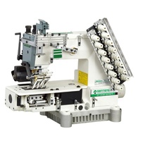 Machine à coudre industrielle Lingrui New VC008 à cylindre, multi-aiguilles, pour rubans, avec coupe-fil automatique et surjeteuse