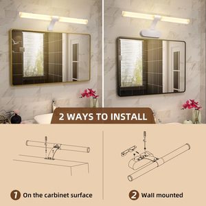 Aigostar 8W 950LM IP44 bagno impermeabile vanità 60CM 4000K LED da parete per immagine a specchio bagno dispositivi di vanità - Product Image 2