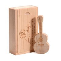 Clé USB 3.0 de grande capacité en forme de guitare métallique avec logo et couleur personnalisés pour cadeaux promotionnels