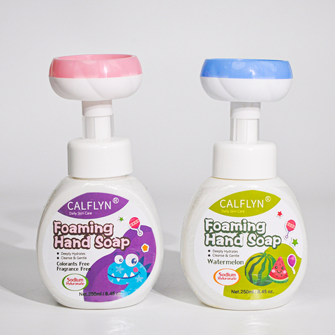 CALFLYN Kids Foaming Hand Soap 250ml Fragrance-Free, Colorants-Free Fun Top Pump Design | Gentle Cleansing, OEM/ODM Customizable