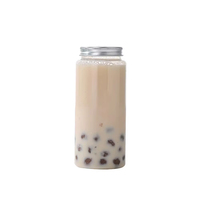 Nouveau design Bouteilles en plastique carrées rondes 250ml 300ml 400ml 500ml Bouteilles en plastique PET pour lait, thé, jus, café, boisson
