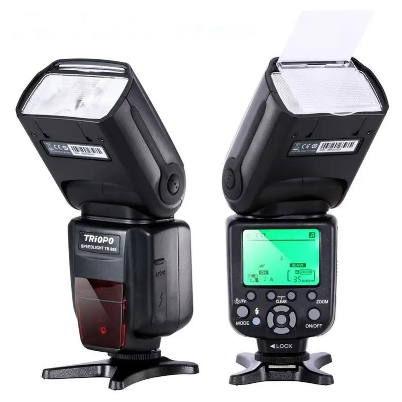 Top sellTRIOPO TR-988 Flash Professional Speedlite TTL Camera Flash with High Speed Sync for Canon for Nikon Digital SLR Camera