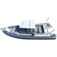 Hardtop Deluxe Sunbed 29ft oca Hypalon Double Deep V en aluminium, bateau gonflable 860