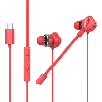 Accessoires de téléphone portable de conception classique Écouteurs USB C Casque de jeu intra-auriculaire filaire de type C