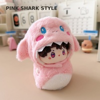 Fournisseur de vêtements pour poupées en peluche personnalisées OEM, tenue d'animal à capuche abeille/requin de 10 cm, costume mignon pour mini-poupée