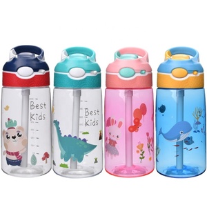 Bouteille <span class=keywords><strong>d</strong></span>'eau portable en Tritan sans BPA, anti-fuite, avec paille à ressort pour les activités estivales en plein air pour enfants - Product Image 1