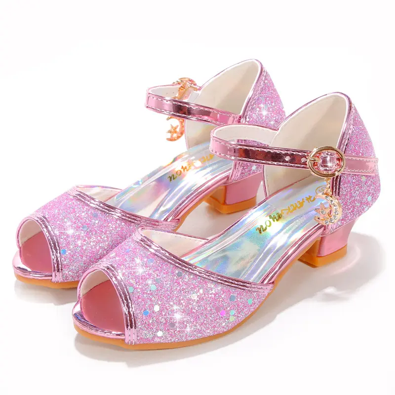 Niu Baby Mädchen glänzende Kristall Pailletten Sommerschuhe Kinder Glitzer Kristall Party Prinzessin Schuhe 5 Farben