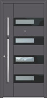 Portes Métalliques de Luxe Modernes pour Entrée Extérieure Commerciale, Sécurité Anti-Effraction, Porte d'Entrée d'Appartement