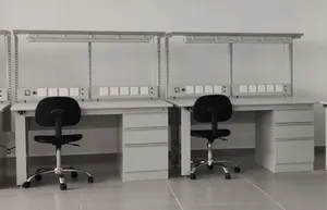 Modern kullanılan laboratuvar okul mobilyaları laboratuar tezgahı ile taşınabilir dolap okul bilgisayar laboratuvar masaları üniversite tezgah ve masa
