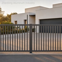 Portails de jardin en aluminium thermolaqué robustes, anti-rouille, anti-corrosion, avec modélisation 3D pour l'aménagement extérieur
