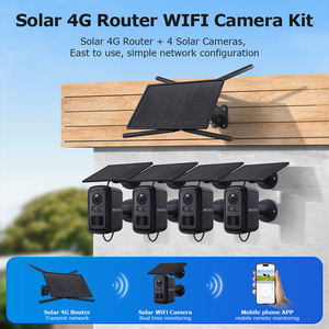 كاميرا مراقبة صغيرة تعمل بالبطارية مع 4 قنوات وواي فاي وراوتر 4G يعمل بالطاقة الشمسية، كاميرا خارجية بدقة 3 ميجابكسل عالية الوضوح مقاومة للماء IP66 مع خاصية كشف الحركة والذكاء الاصطناعي - Product Image 2