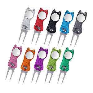 Outil de réparation de divots de golf personnalisé en acier inoxydable avec fourche à pitch, design ergonomique, taille compacte, emballage personnalisé - Product Image 1