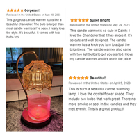 Scentsy En gros Lampe chauffe-cire en verre marbré pour bougies, hauteur réglable, 220V 50W