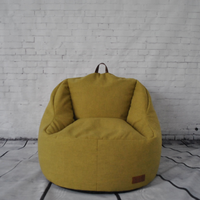 Living Room Chair Specific Use New Fashion Natural Fabric Bean Bag Cover