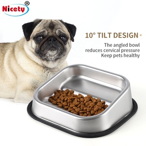 Mangkuk Makanan Hewan Peliharaan Stainless Steel Hot <span class=keywords><strong>2026</strong></span> Slow Food Bowl Desain Baru Logo Kustom untuk Melindungi Tulang Leher Hewan Peliharaan - Product Image 2