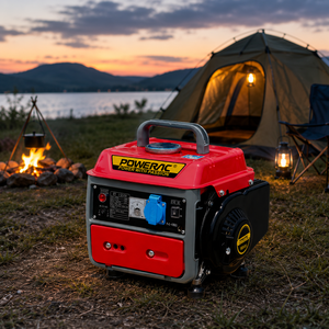 เครื่องกำเนิดไฟฟ้าเบนซินแบบพกพา 800W / 63cc เฟสเดียว / แรงดันไฟฟ้าคู่ 120V/220V / น้ำหนักเบาสำหรับการตั้งแคมป์และใช้ในบ้านกรณีฉุกเฉิน - Product Image 2