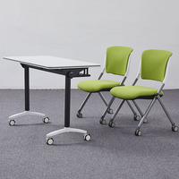 Table d'étude de bureau de réunion pliante simple Table et chaise de salle de formation pliables mobiles