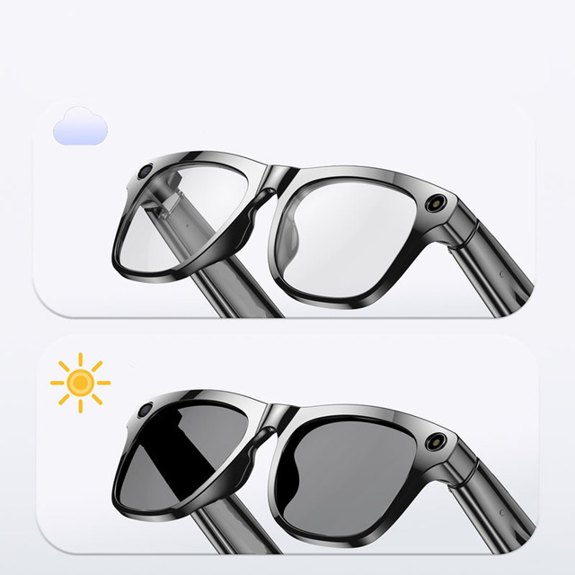 Color Changing AI Smart Glasses Chat Camera Call Voice Assistant Control Smart Glasses
