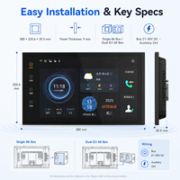 Panneau tactile mural Home Assistant pour système domotique KNX, interrupteur mural intelligent KNX pour appartement et hôtel