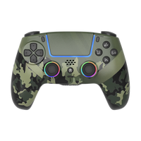 Manette de jeu sans fil RGB avec joystick à vibration et capteur de mouvement Hall pour PS5, dotée d'un bouton arrière