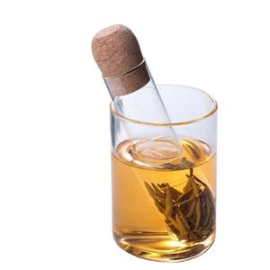 कॉर्क ग्लास की बोतल पारदर्शी चाय के स्टनर मिनी खाली बोतल चाय इंफ्यूज़र ट्यूब ब्रूइंग टेस्ट ट्यूब - Product Image 4