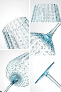 Vasos de Vino Personalizados Azules con Diseño de Punto de Ruptura, Hechos a Mano, para Bar - Product Image 6