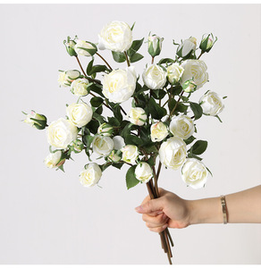 Ramo de Flores Artificiales de Seda, Rosa Angus, Decoración para Bodas y Celebraciones, Flores para Camino de Boda, Decoración para el Hogar - Product Image 2