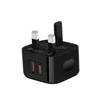 Enchufe tipo C del Reino Unido, enchufe de 20W, cargador rápido USB C, cargador de pared, Compatible con iPhone 13 Pro/13 Mini/13 Pro Max, salida de CC OTP