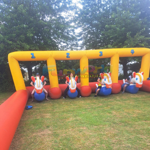 Thương mại lớp vui ngoài trời <span class=keywords><strong>Inflatable</strong></span> Derby Ngựa Đua theo dõi cho đội ngũ xây dựng sự kiện và các sự kiện - Product Image 4