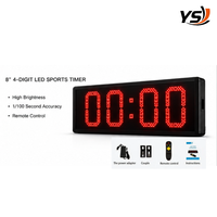 Compteur numérique LED personnalisable de 8 pouces à 4 chiffres avec télécommande sans fil pour événements scolaires