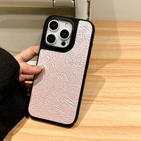 Nouvelle Coque de Téléphone Simple en Cuir PU Couleur Unie, Tendance, Coque Rigide PC pour iPhone 16 11 12 13 15 Plus 17 Pro Max – Vente en Gros et Personnalisation