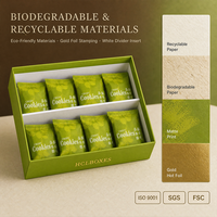 Petites boîtes en papier personnalisées recyclables avec couvercle, base, doublure en éponge, poignée, logo personnalisé, lamination brillante pour l'emballage alimentaire