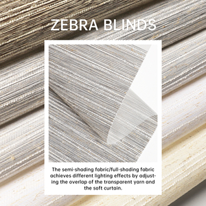 Persianas Zebra Simples Personalizadas SAMADHI para Oficina y Hogar, Persianas Enrollables Eléctricas para Ventanas Francesas - Product Image 5