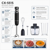 Mixeur Plongeant Électrique Portable 500W avec Lame en Acier Inoxydable, 2 Vitesses et Bouton d'Éjection pour Cuisine Domestique et Pâtisserie